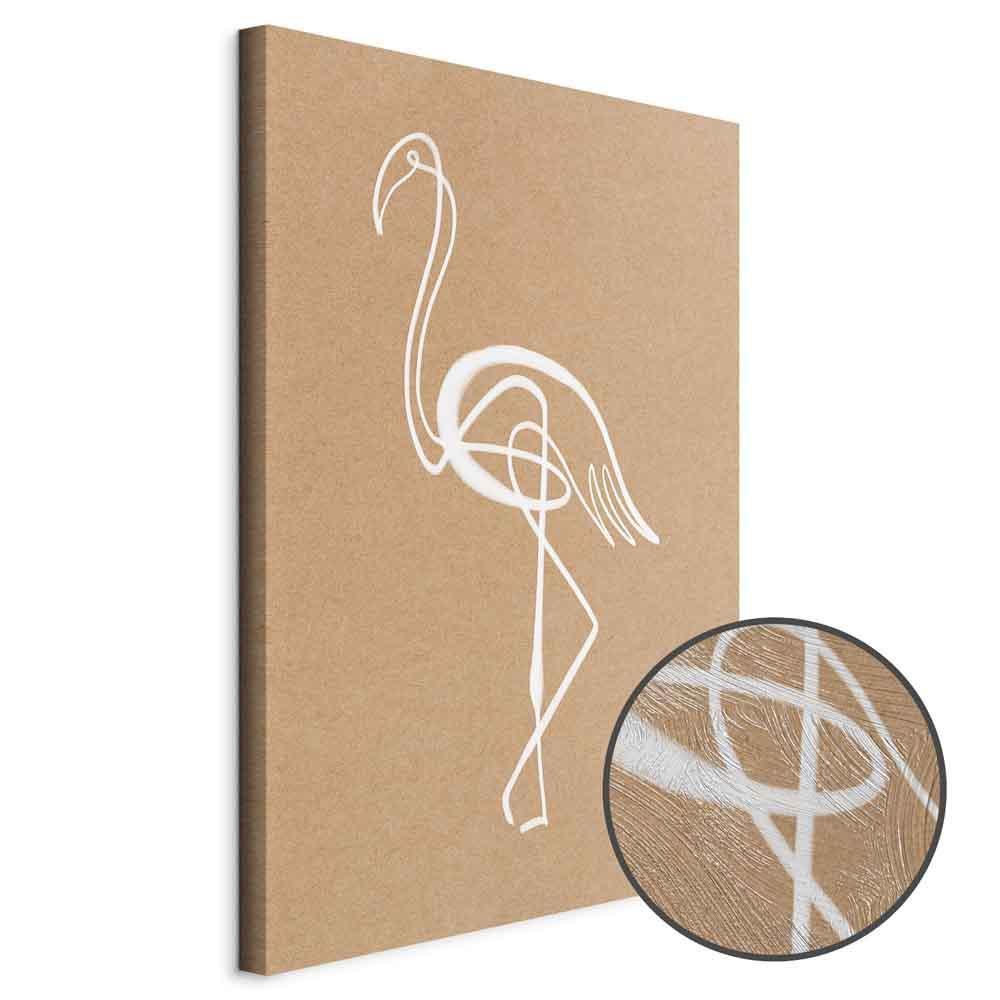 Obraz - Biały flaming (1-częściowy) pionowy