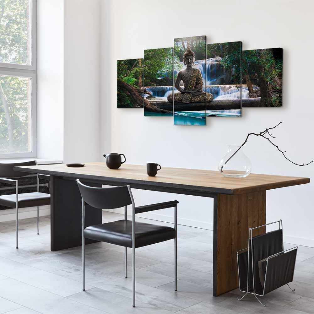 Obraz - Budda i wodospad