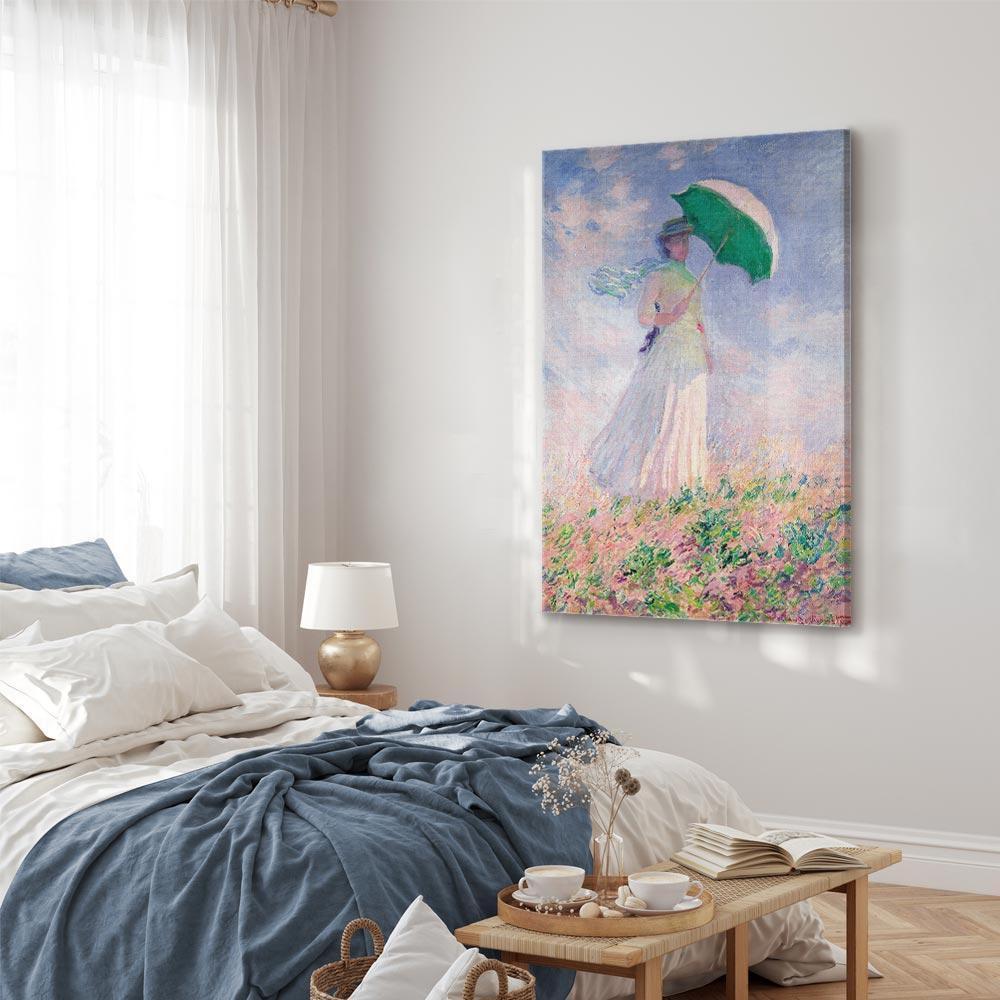 Obraz - Claude Monet – Kobieta z parasolką, zwrócona w prawo