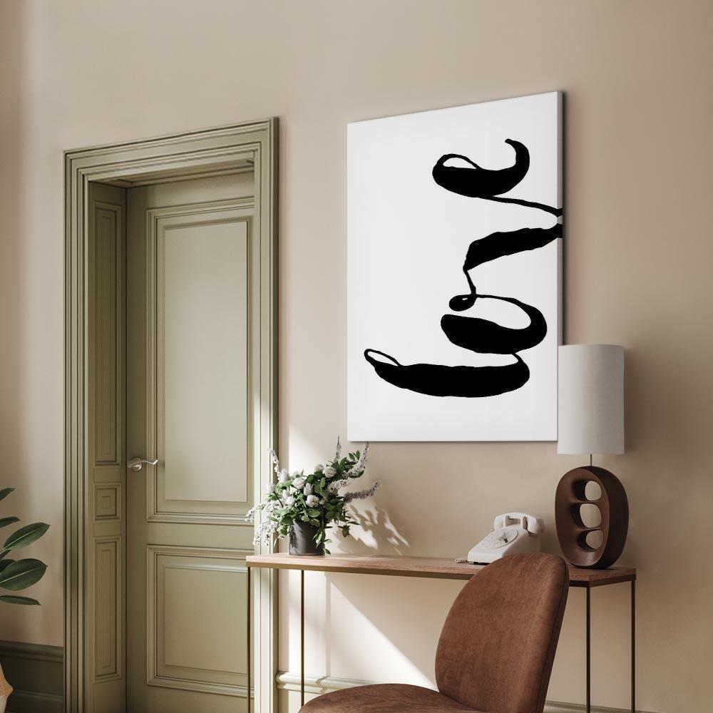 Obraz - Czarne Love (1-częściowy) pionowy