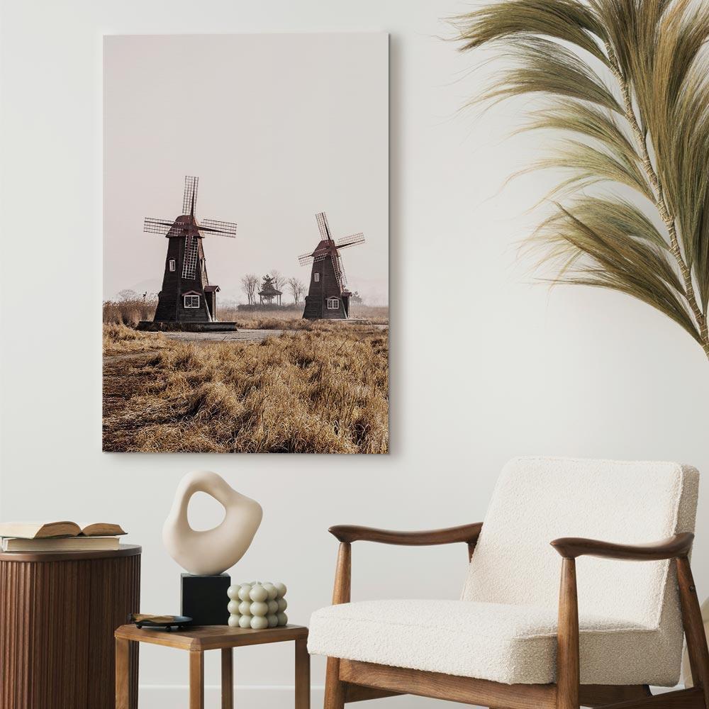 Obraz - Drewniany wiatrak (1-częściowy) pionowy