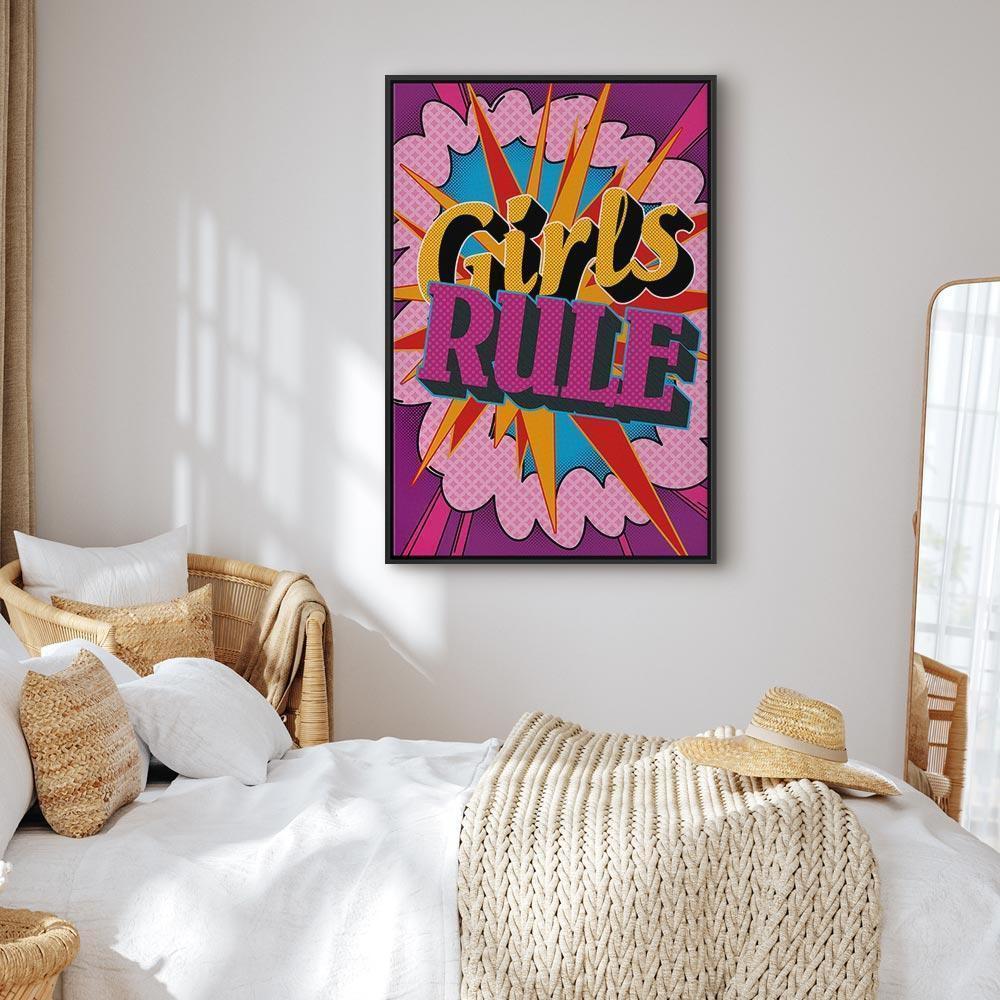 Obraz - Energia barw (1-częściowy) - angielskie napisy na kolorowym tle