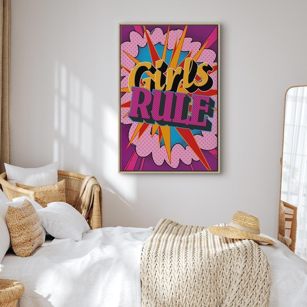 Obraz - Energia barw (1-częściowy) - angielskie napisy na kolorowym tle