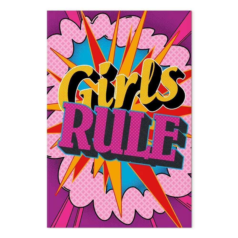 Obraz - Energia barw (1-częściowy) - angielskie napisy na kolorowym tle