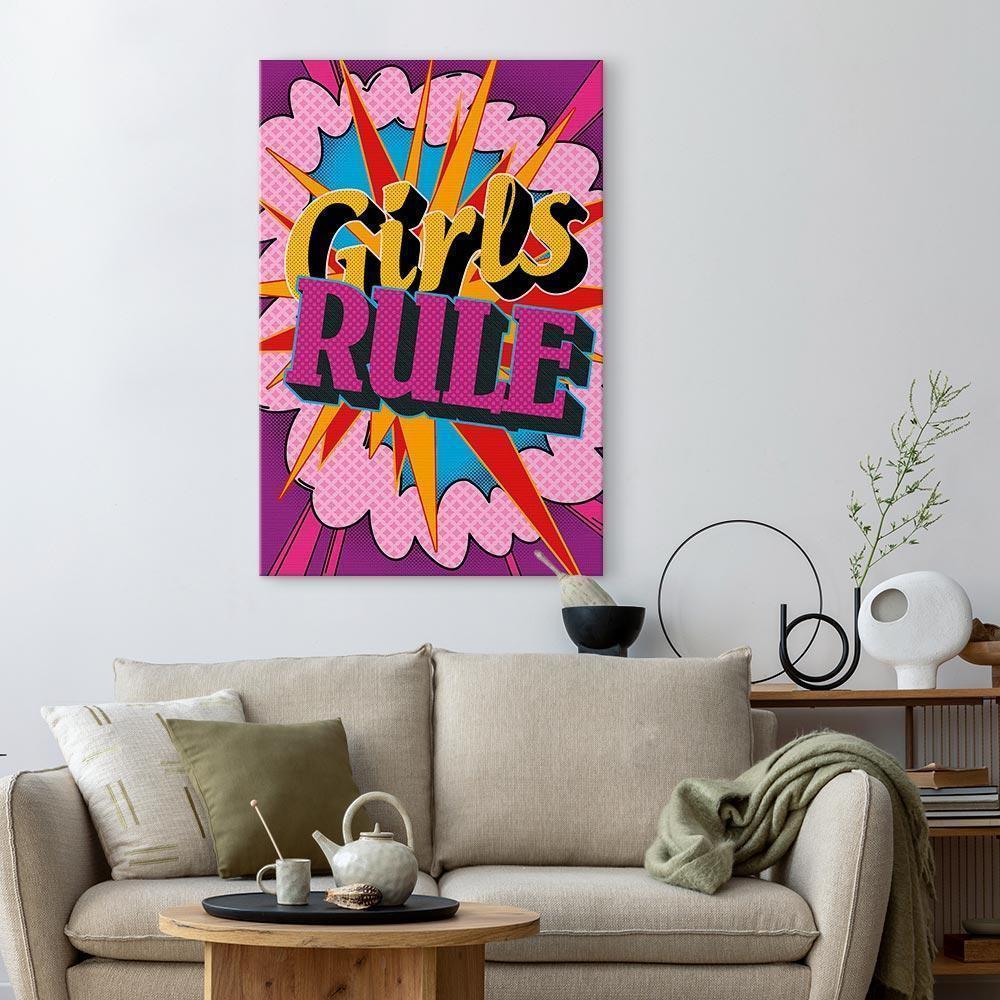 Obraz - Energia barw (1-częściowy) - angielskie napisy na kolorowym tle