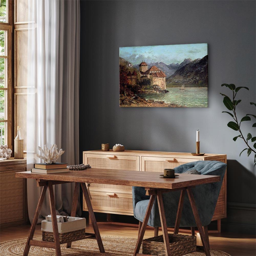 Obraz - Gustave Courbet – Zamek Chillon