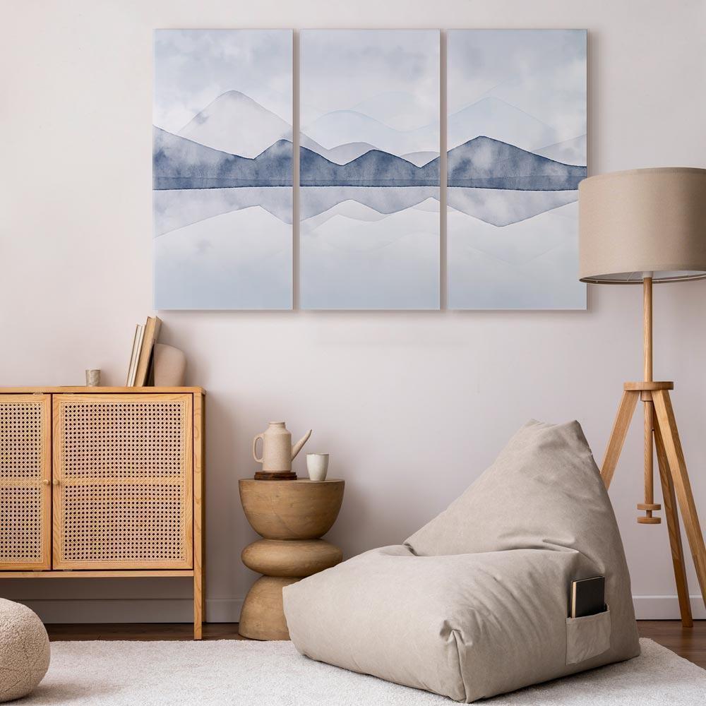 Obraz - Jezioro w górach (3-częściowy)