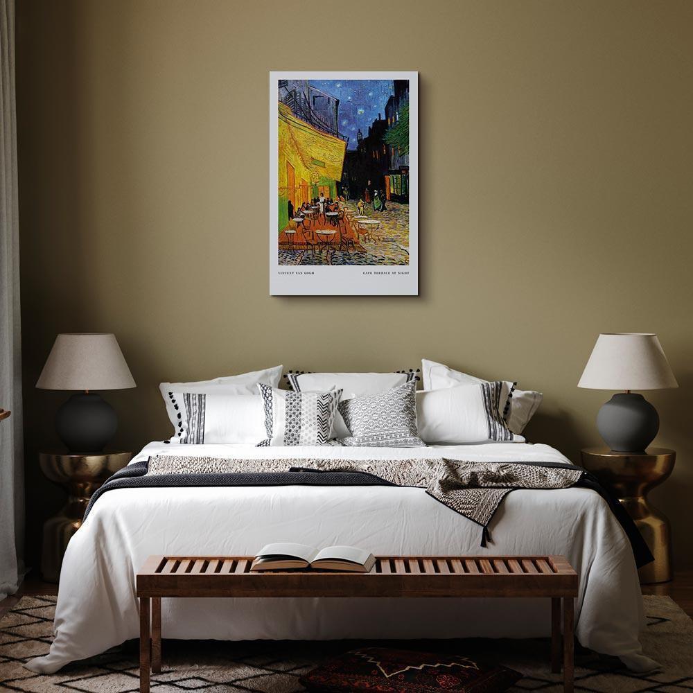 Obraz - Kawiarenka nocą (1-częściowy) pionowy