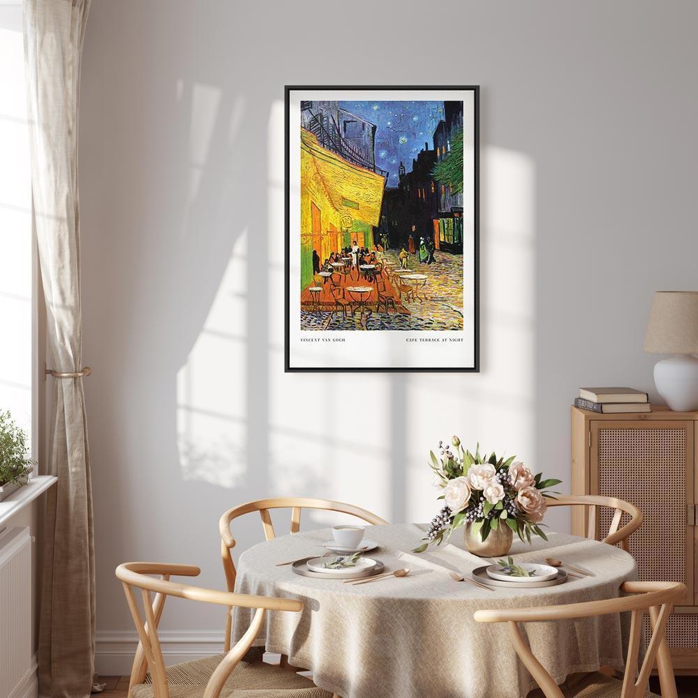 Obraz - Kawiarenka nocą (1-częściowy) pionowy