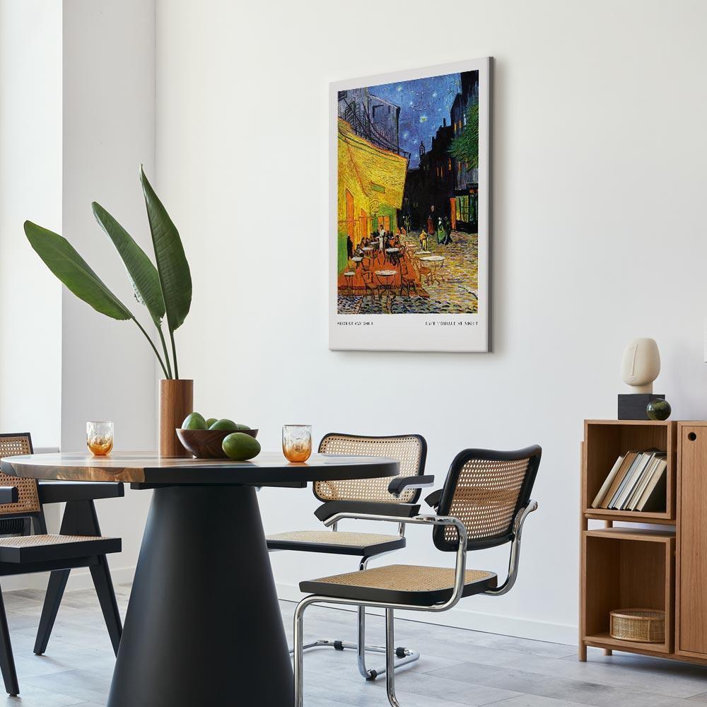 Obraz - Kawiarenka nocą (1-częściowy) pionowy