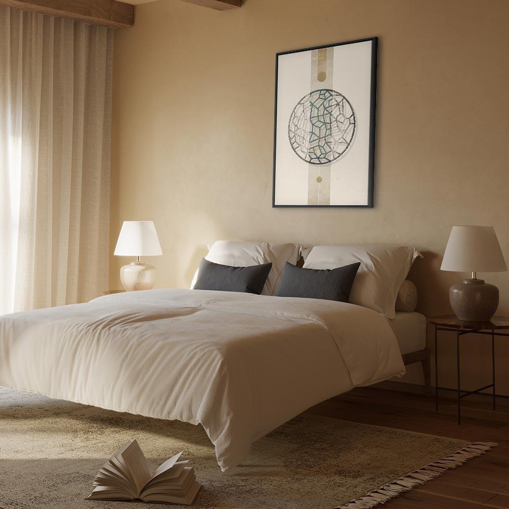 Obraz - Koło z artystycznymi detalami(1-częściowy) - kształt abstrakcji