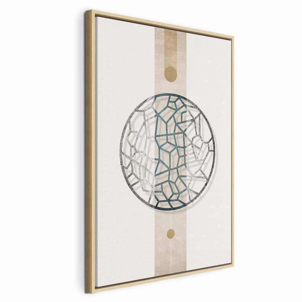 Obraz - Koło z artystycznymi detalami(1-częściowy) - kształt abstrakcji