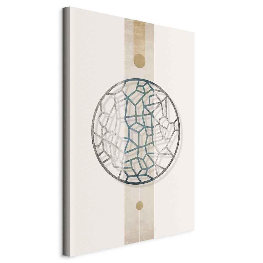 Obraz - Koło z artystycznymi detalami(1-częściowy) - kształt abstrakcji