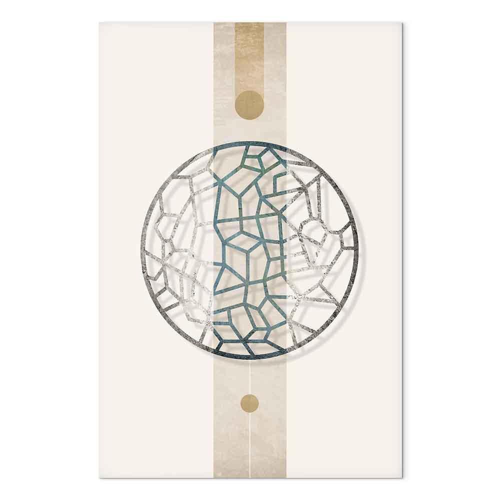 Obraz - Koło z artystycznymi detalami(1-częściowy) - kształt abstrakcji