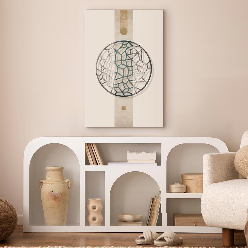 Obraz - Koło z artystycznymi detalami(1-częściowy) - kształt abstrakcji