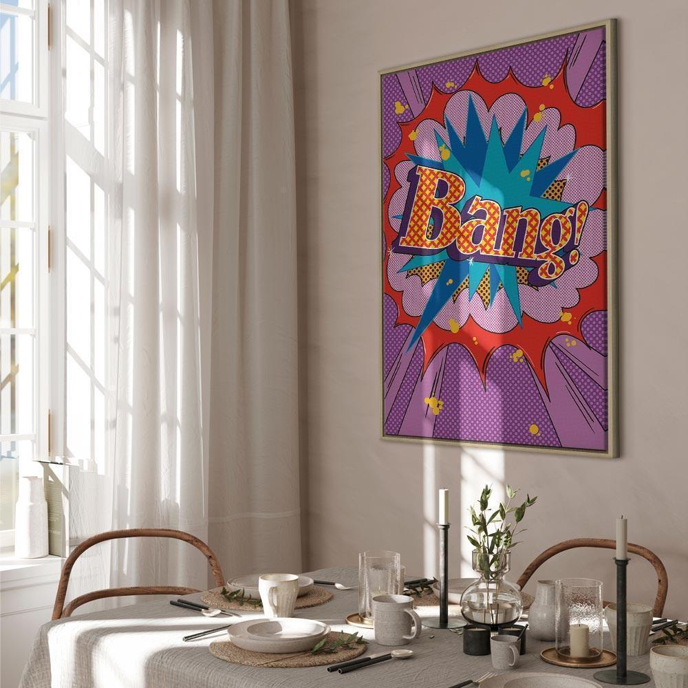 Obraz - Komiksowy street art (1-częściowy) - kolorowe napisy na barwnym tle