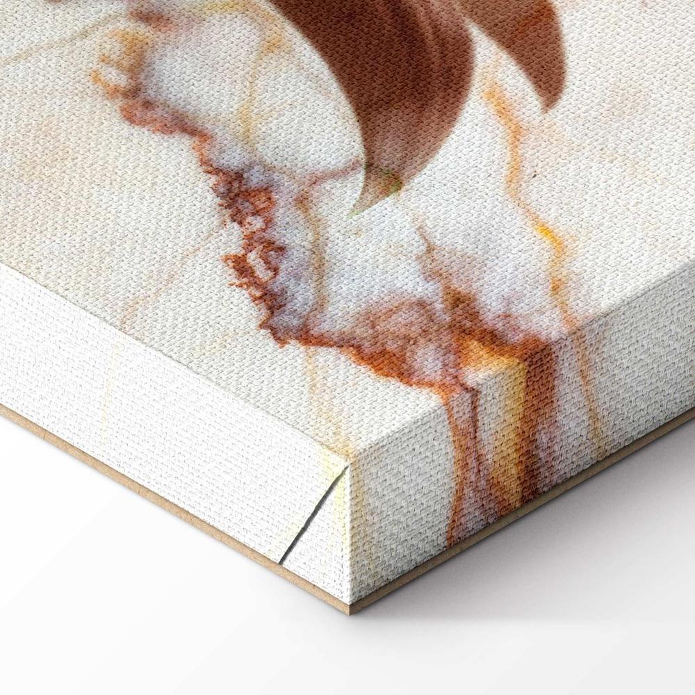 Obraz - Kwiat elegancji (1-częściowy) - delikatna lilia na tle marmuru w sepii