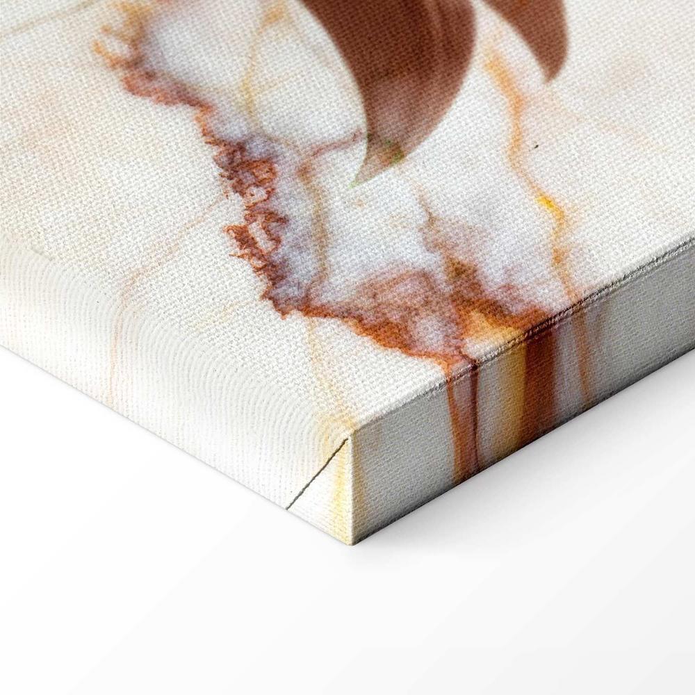 Obraz - Kwiat elegancji (1-częściowy) - delikatna lilia na tle marmuru w sepii