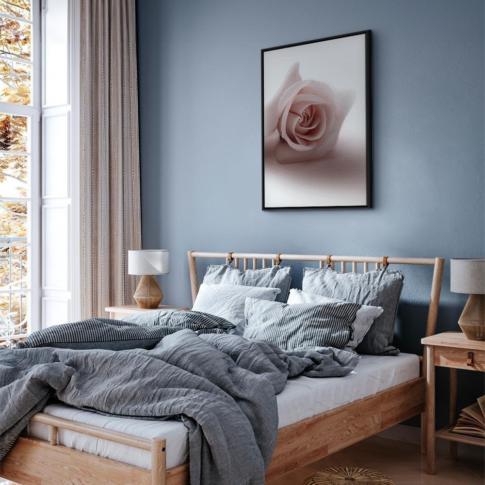 Obraz - Kwiatowy blask glamour (1-częściowy) - delikatna i pastelowa róża