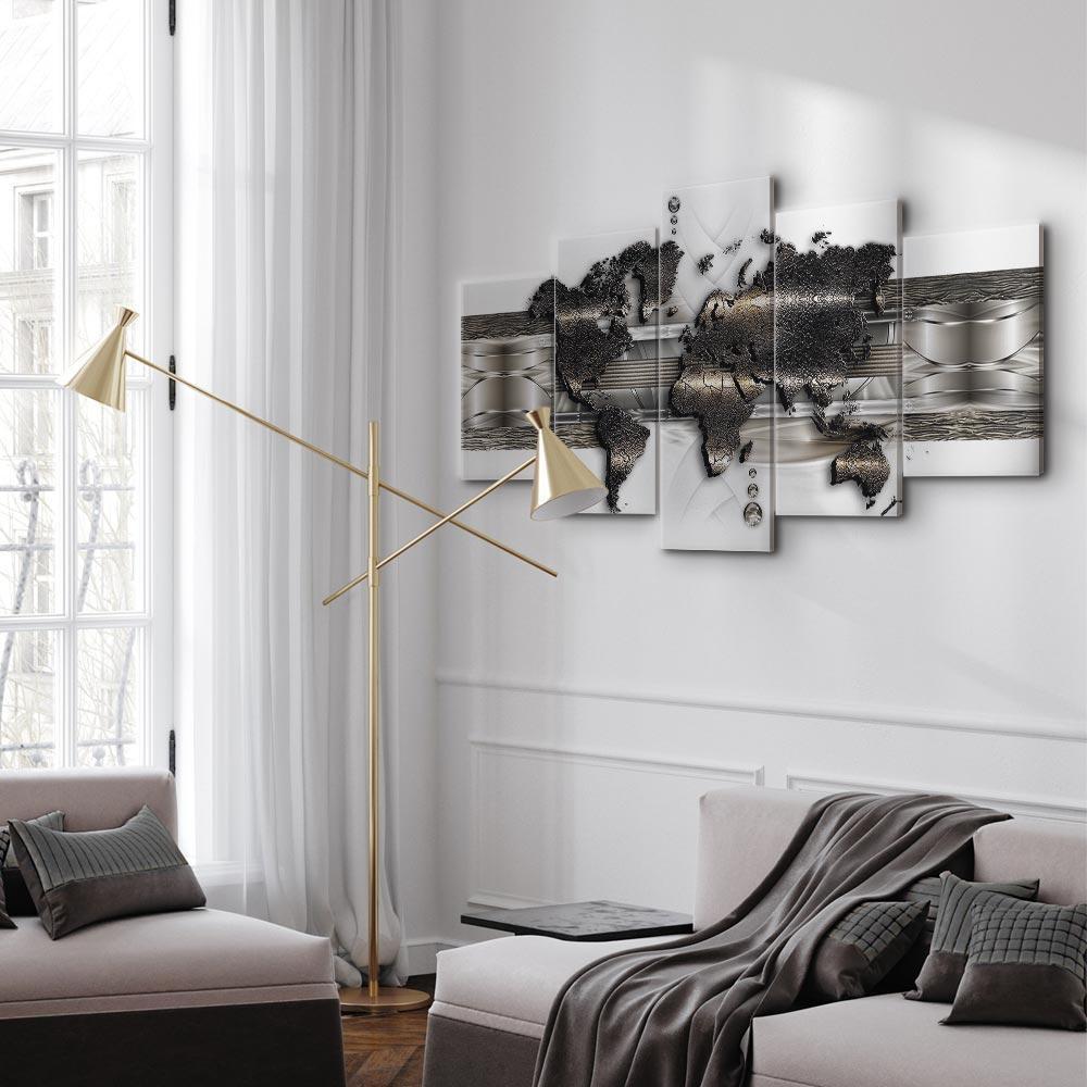 Obraz - Mapa metalowego świata II