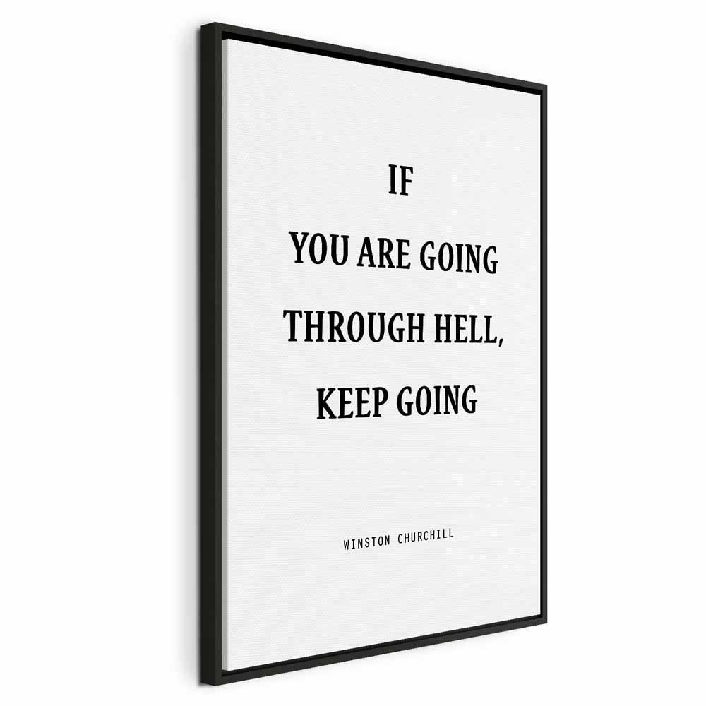 Obraz - Moc słów (1-częściowy) - motywacyjny napis Winstona Churchilla