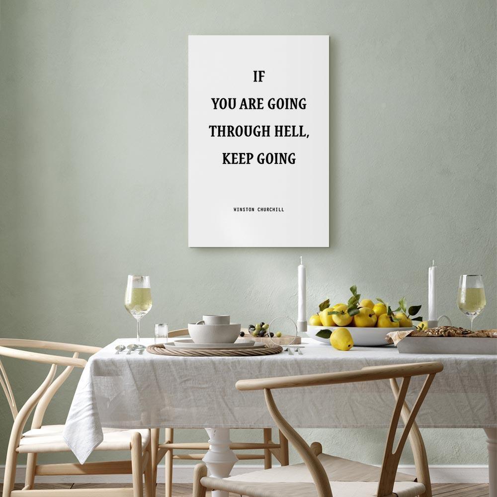 Obraz - Moc słów (1-częściowy) - motywacyjny napis Winstona Churchilla