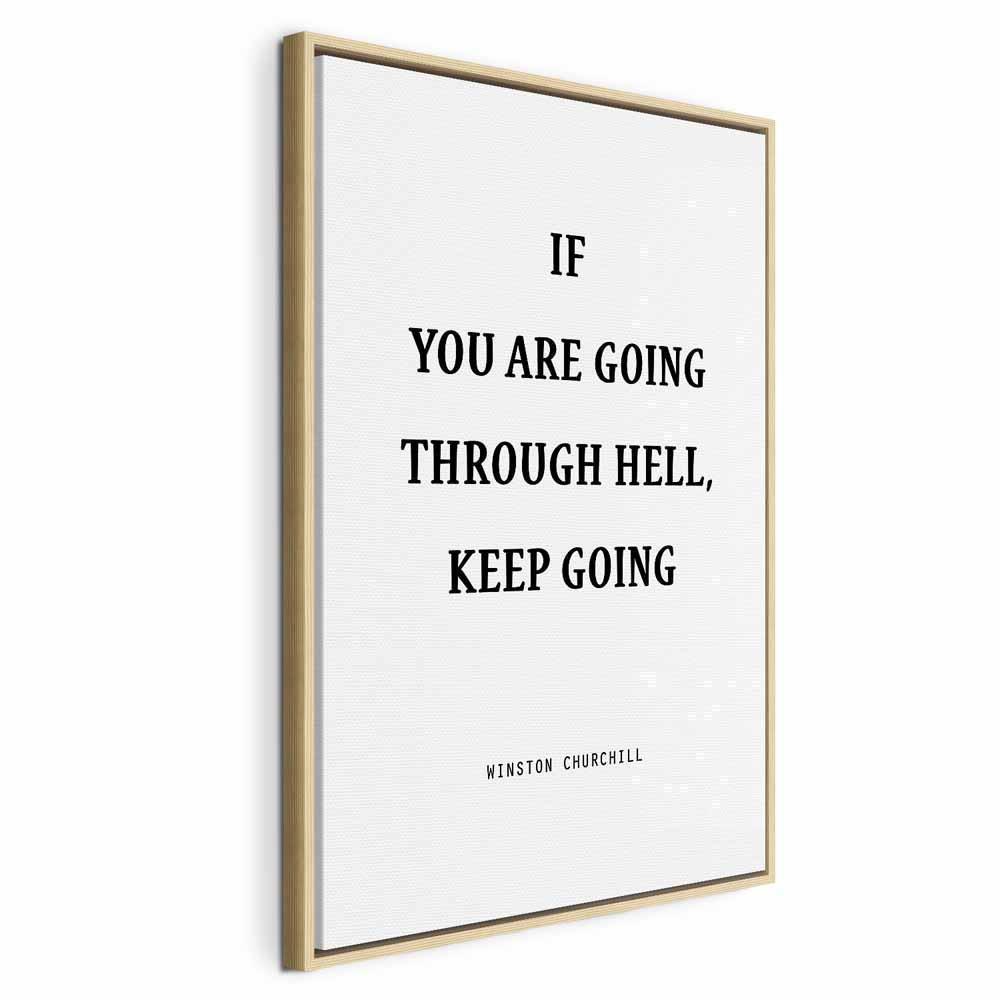 Obraz - Moc słów (1-częściowy) - motywacyjny napis Winstona Churchilla