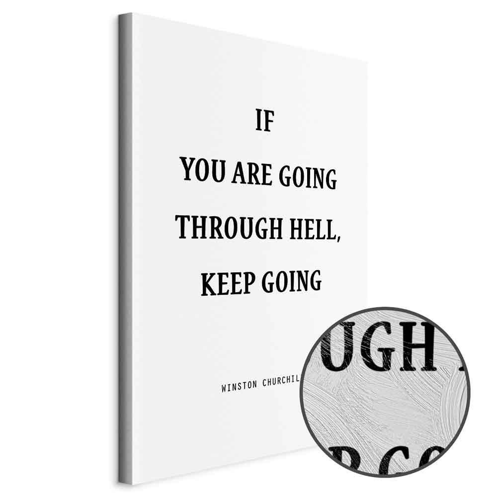 Obraz - Moc słów (1-częściowy) - motywacyjny napis Winstona Churchilla