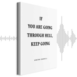 Obraz - Moc słów (1-częściowy) - motywacyjny napis Winstona Churchilla