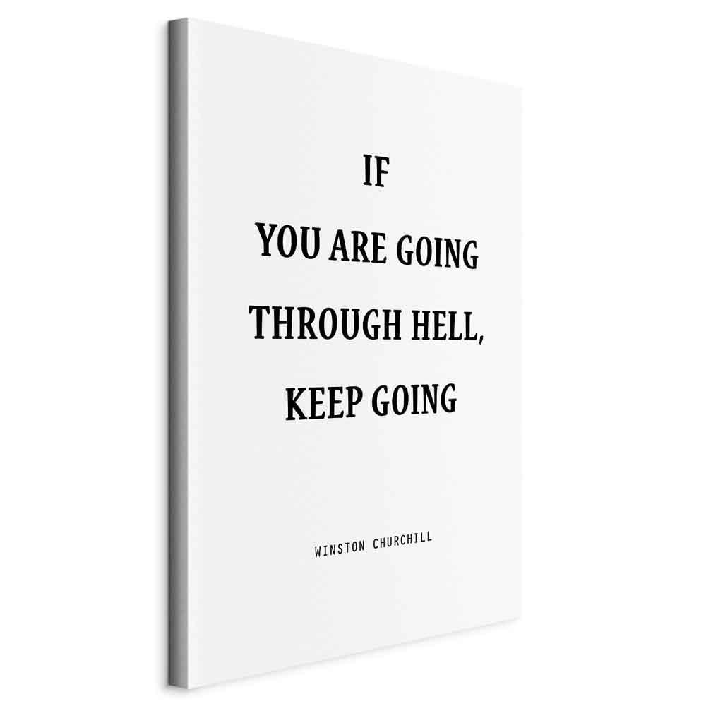 Obraz - Moc słów (1-częściowy) - motywacyjny napis Winstona Churchilla