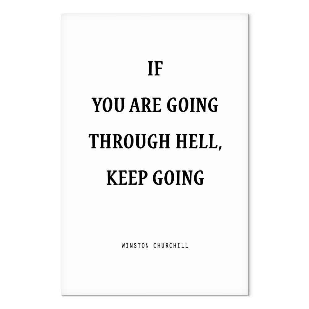 Obraz - Moc słów (1-częściowy) - motywacyjny napis Winstona Churchilla