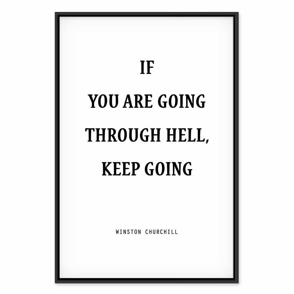 Obraz - Moc słów (1-częściowy) - motywacyjny napis Winstona Churchilla