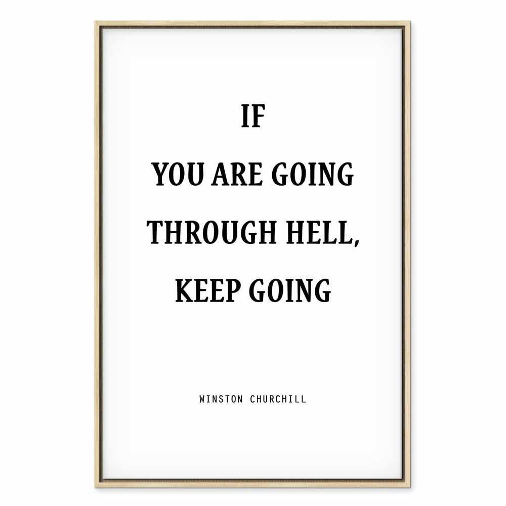 Obraz - Moc słów (1-częściowy) - motywacyjny napis Winstona Churchilla