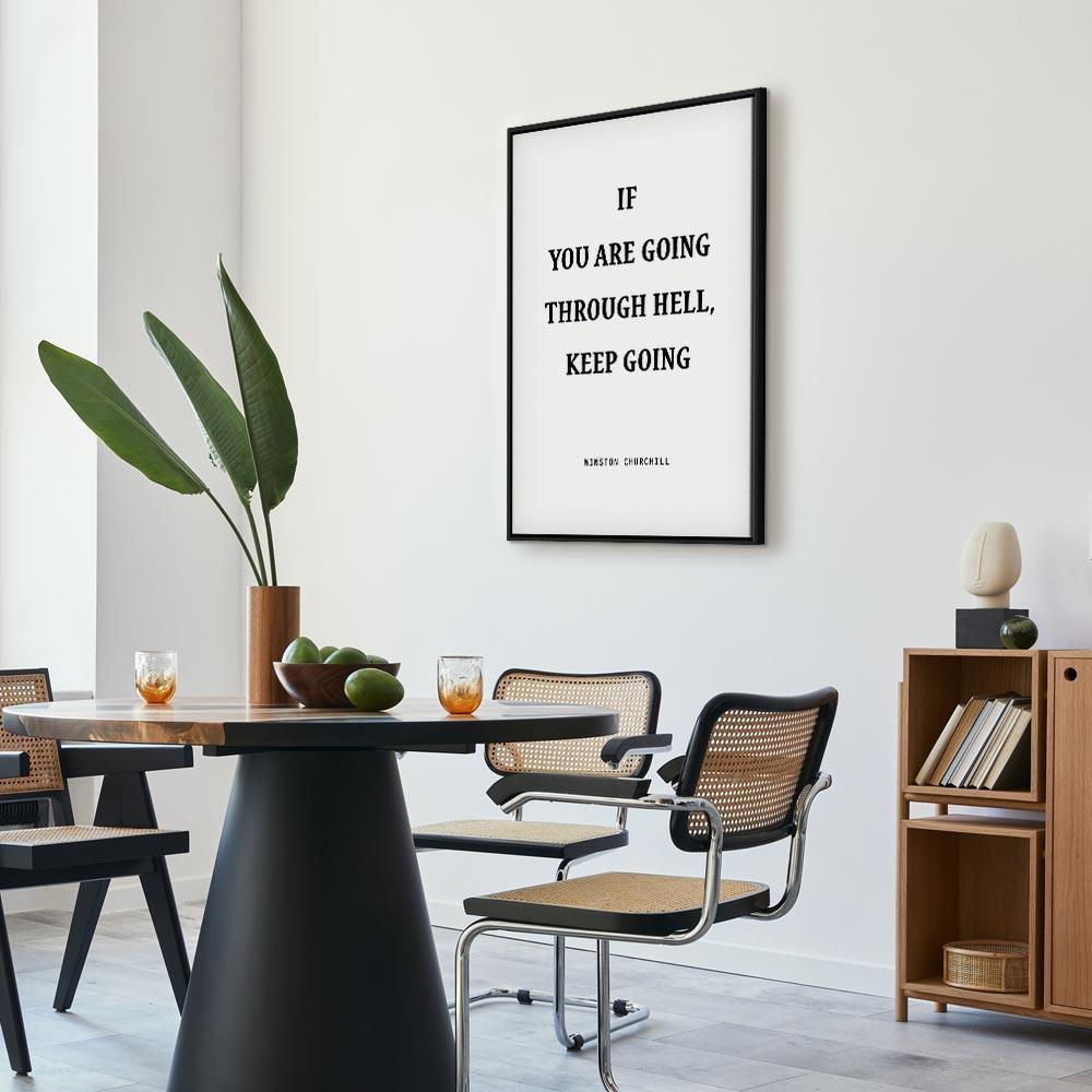 Obraz - Moc słów (1-częściowy) - motywacyjny napis Winstona Churchilla