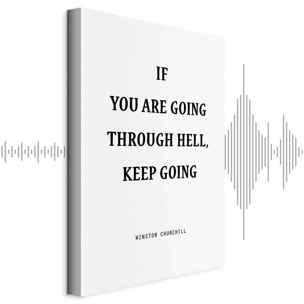 Obraz - Moc słów (1-częściowy) - motywacyjny napis Winstona Churchilla