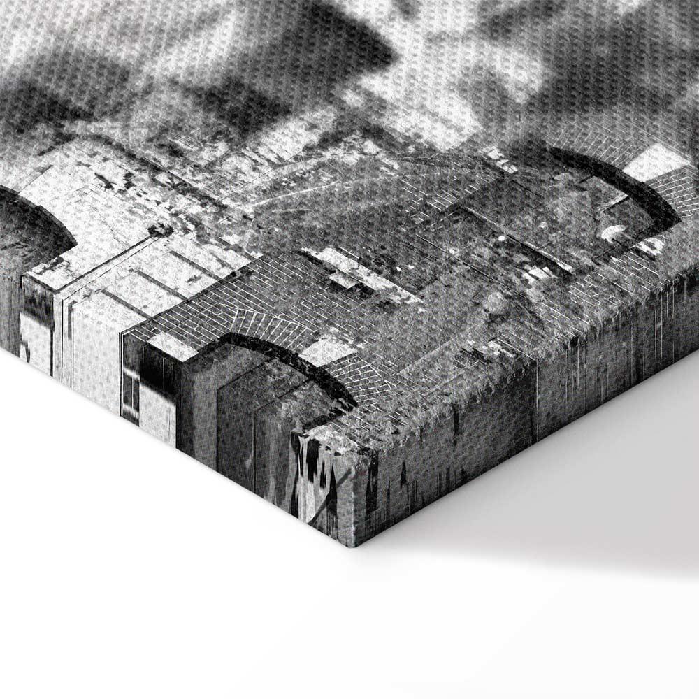 Obraz - New York City Collage (5-częściowy) szeroki czarno-biały