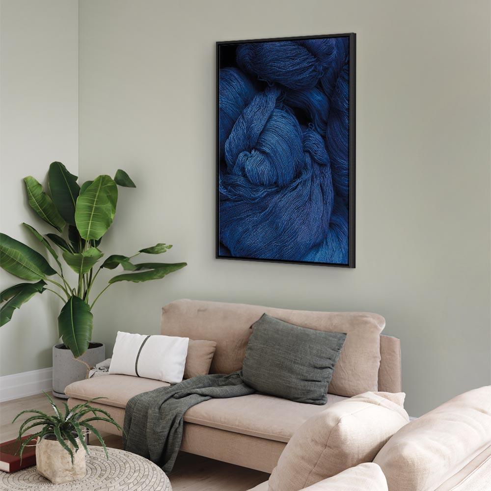 Obraz - Niebieska włóczka (1-częściowy) pionowy