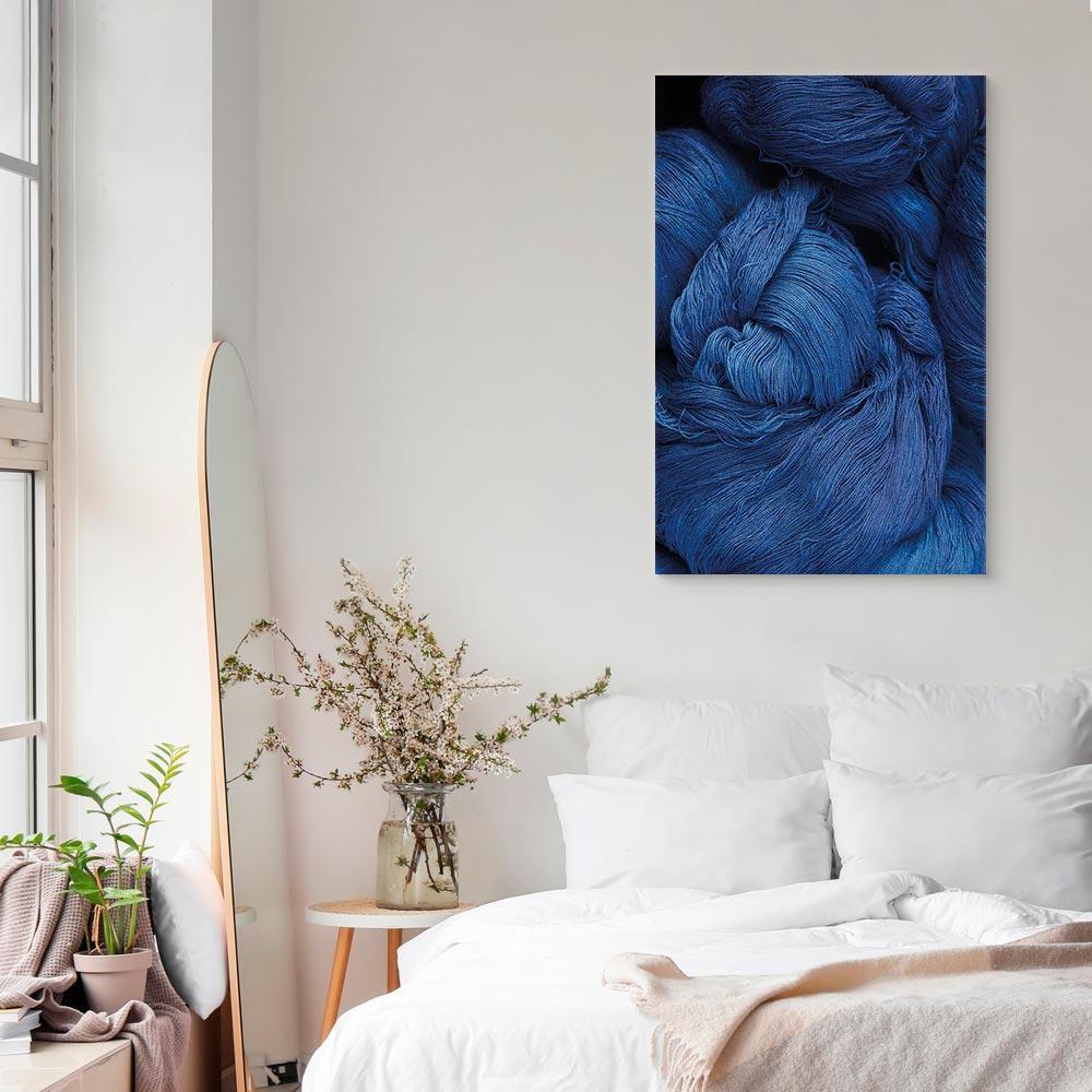 Obraz - Niebieska włóczka (1-częściowy) pionowy