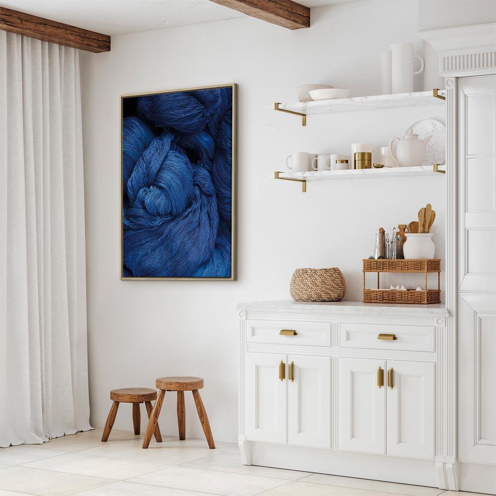 Obraz - Niebieska włóczka (1-częściowy) pionowy