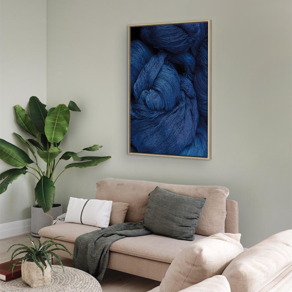 Obraz - Niebieska włóczka (1-częściowy) pionowy