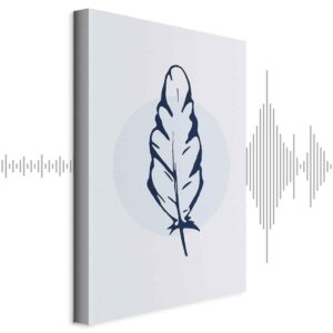 Obraz - Niebieskie pióro (1-częściowy) pionowy