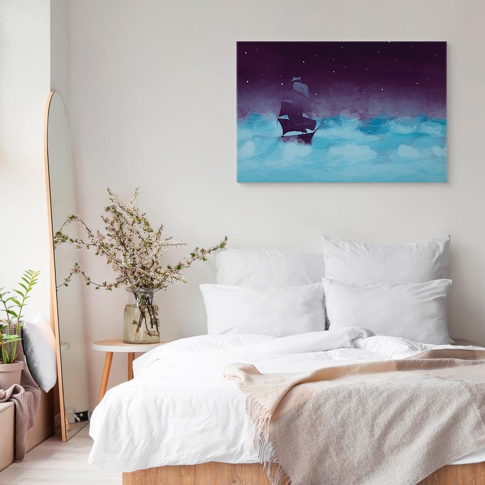 Obraz - Nocne fale (1-częściowy) szeroki - trzeci wariant