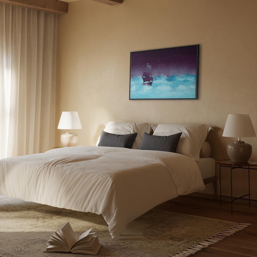 Obraz - Nocne fale (1-częściowy) szeroki - trzeci wariant