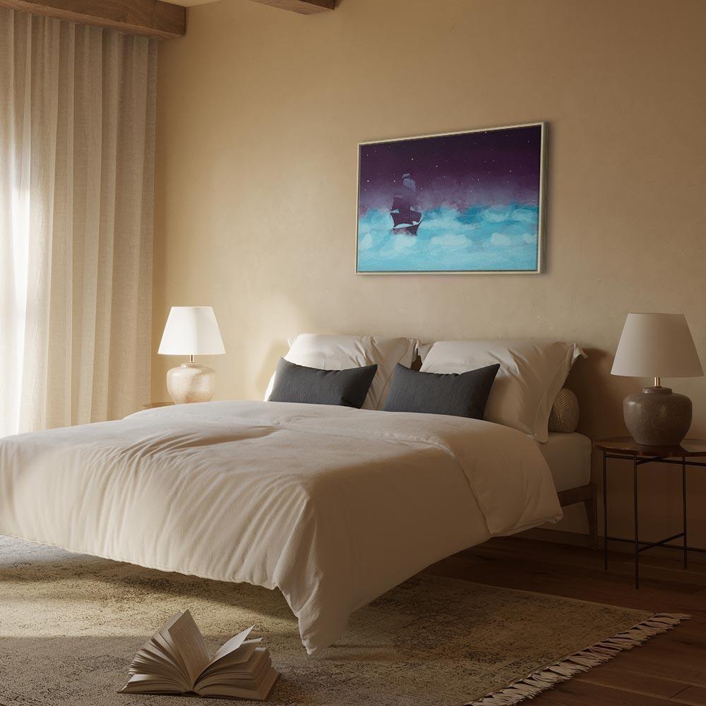 Obraz - Nocne fale (1-częściowy) szeroki - trzeci wariant