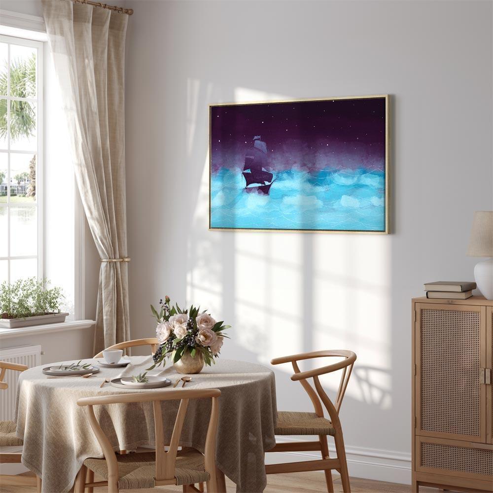 Obraz - Nocne fale (1-częściowy) szeroki - trzeci wariant