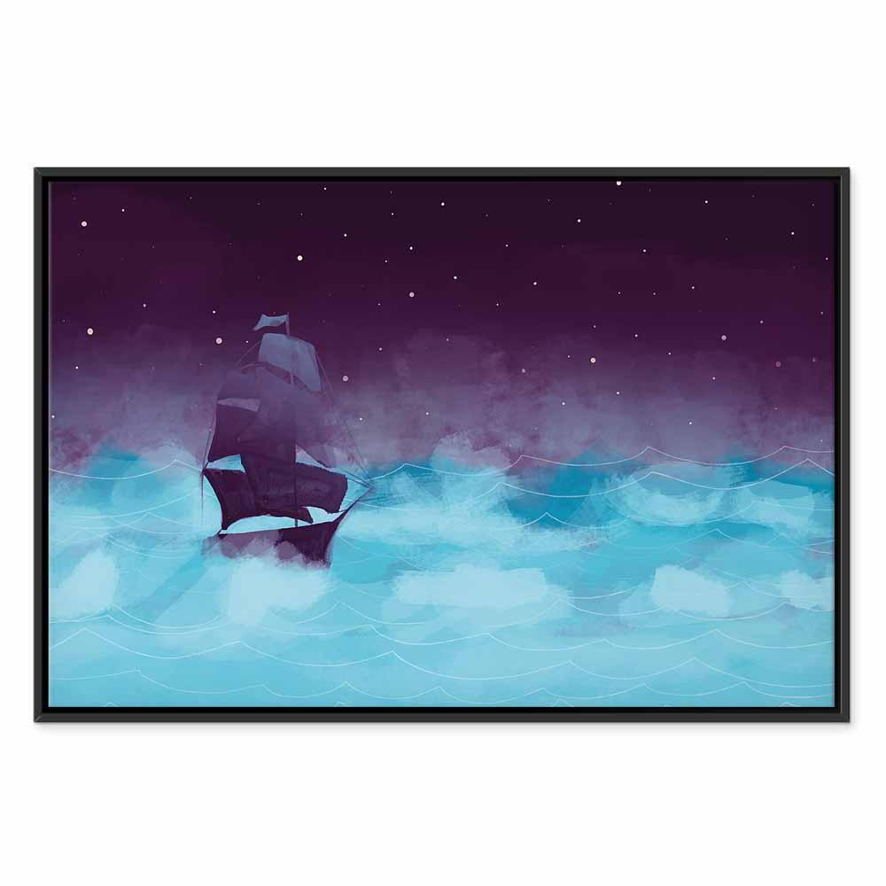 Obraz - Nocne fale (1-częściowy) szeroki - trzeci wariant