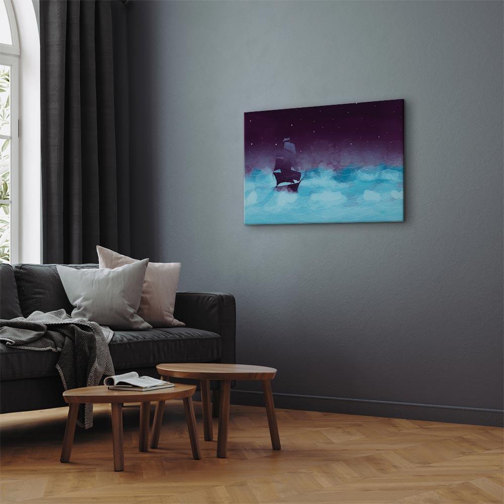Obraz - Nocne fale (1-częściowy) szeroki - trzeci wariant