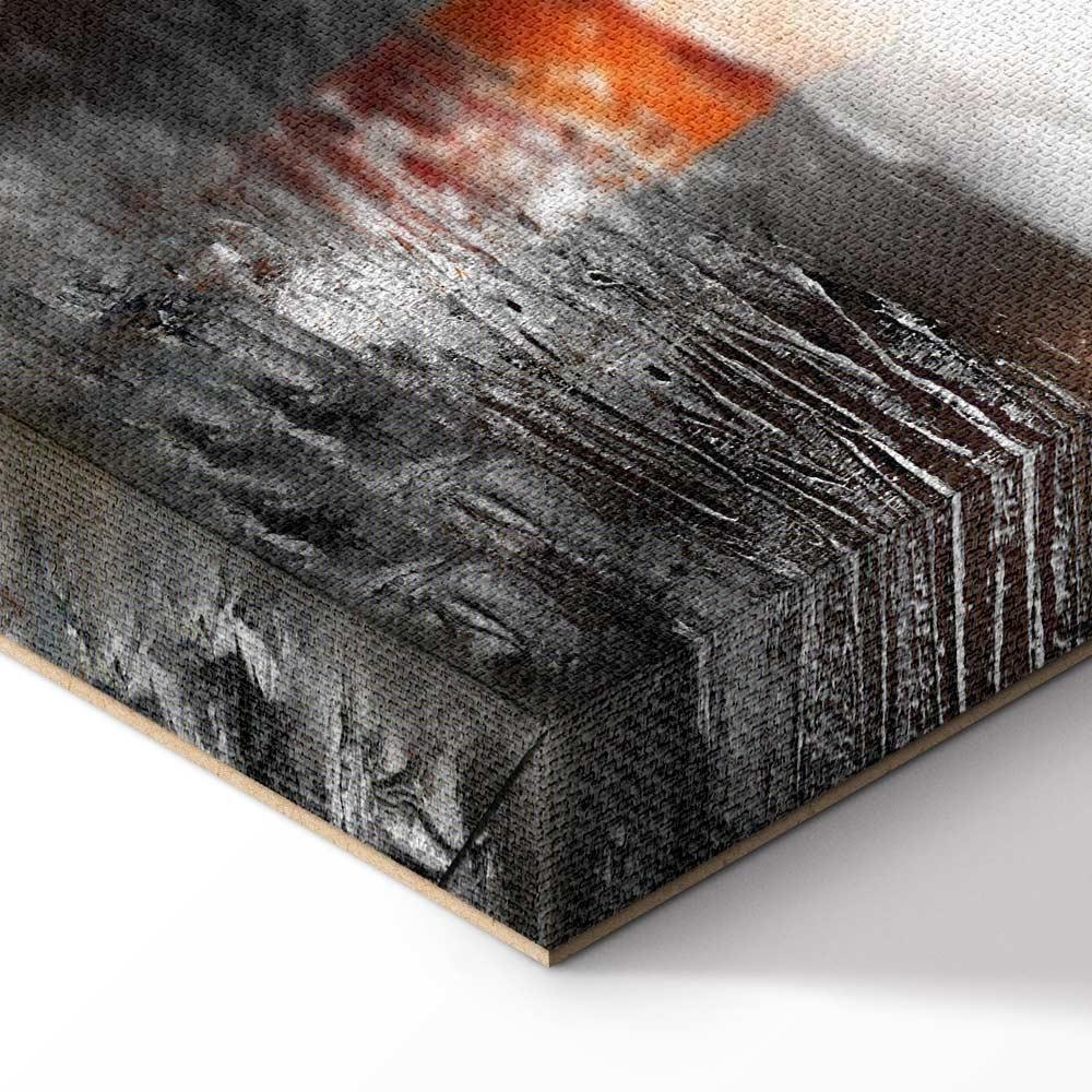 Obraz - Odbicie barw (1-częściowy) - zachód słońca w malowanej abstrakcji tła