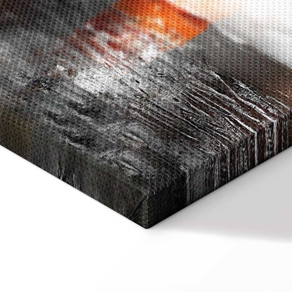 Obraz - Odbicie barw (1-częściowy) - zachód słońca w malowanej abstrakcji tła