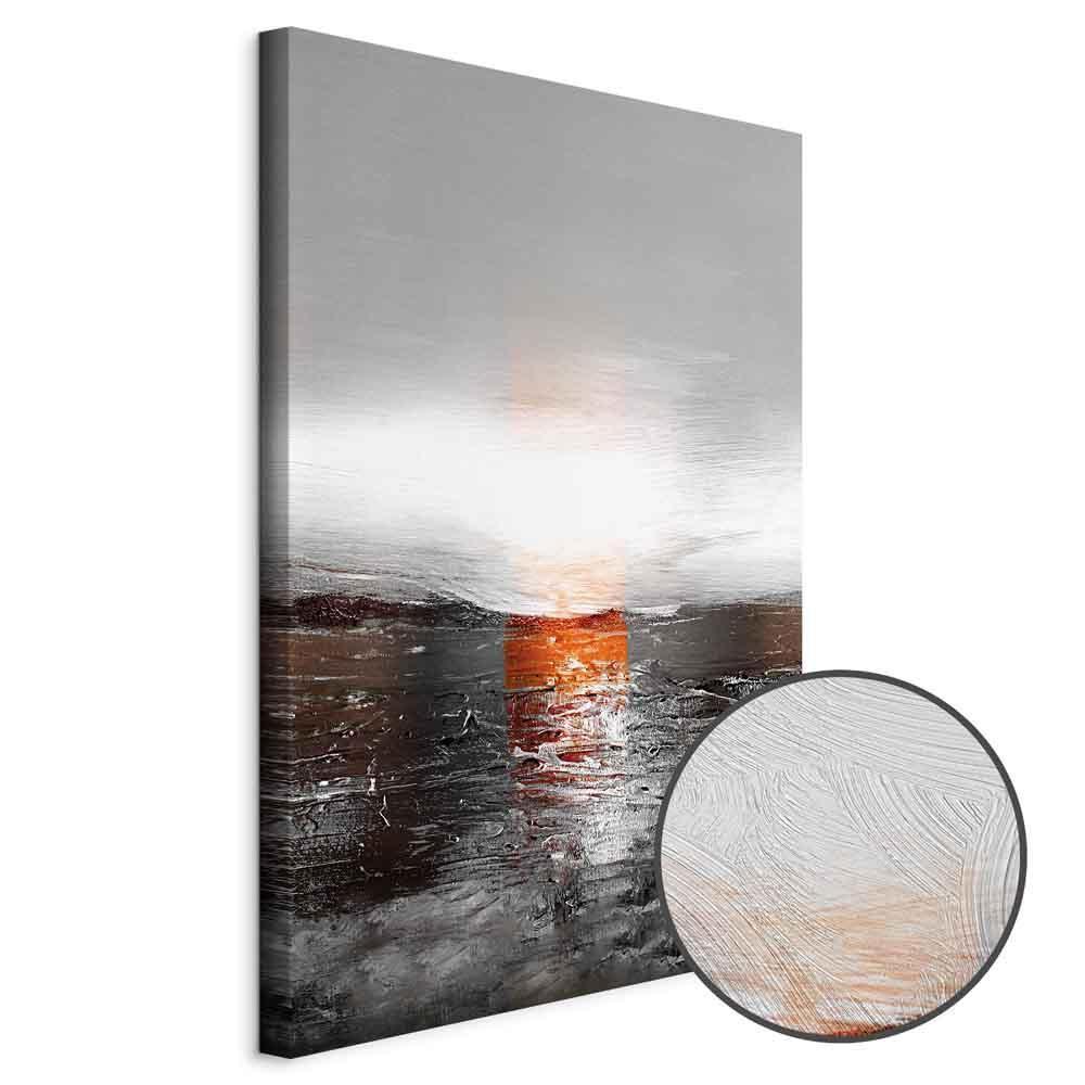 Obraz - Odbicie barw (1-częściowy) - zachód słońca w malowanej abstrakcji tła